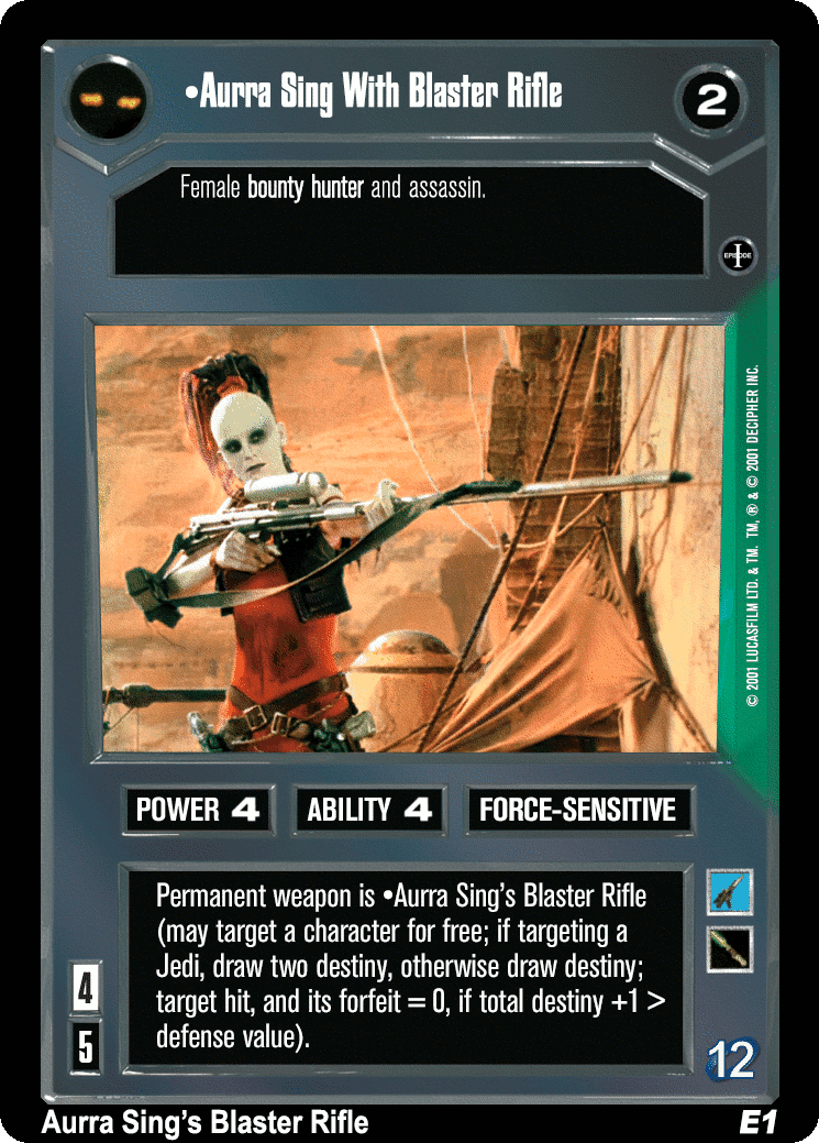 •Aurra Sing With Blaster Rifle (C-Slip AI)