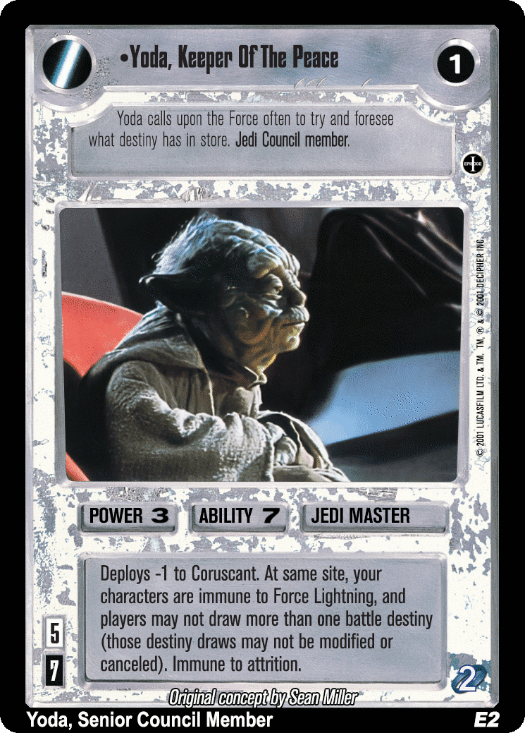 •Yoda, Keeper Of The Peace (C-Slip AI 2)