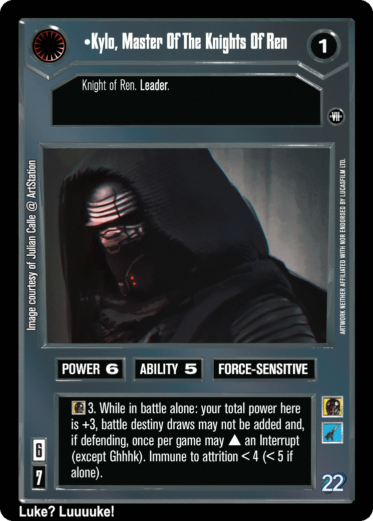 •Kylo, Master Of The Knights Of Ren