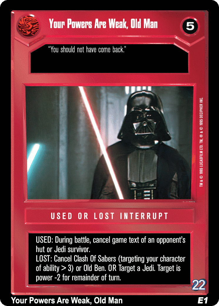 Your Powers Are Weak, Old Man (V)