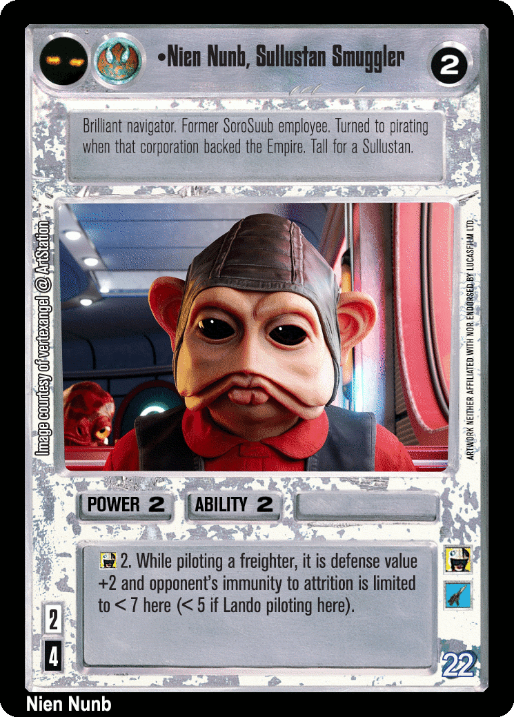 •Nien Nunb, Sullustan Smuggler