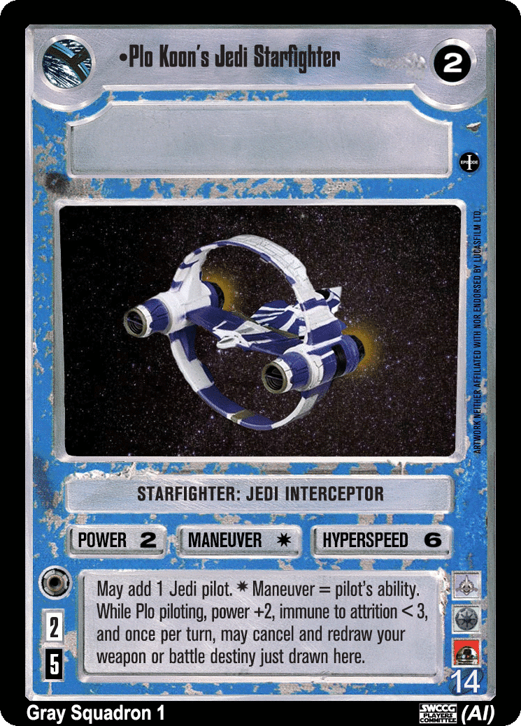 •Plo Koon's Jedi Starfighter (AI)
