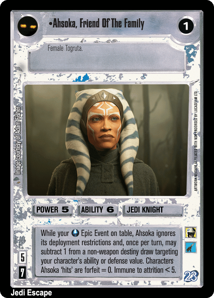 •Ahsoka, Friend Of The Family