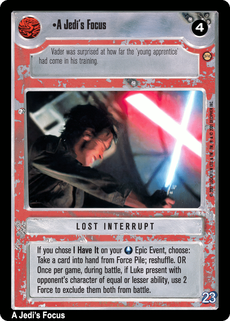 •A Jedi's Focus (V)