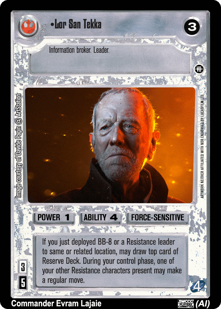 •Lor San Tekka (AI)
