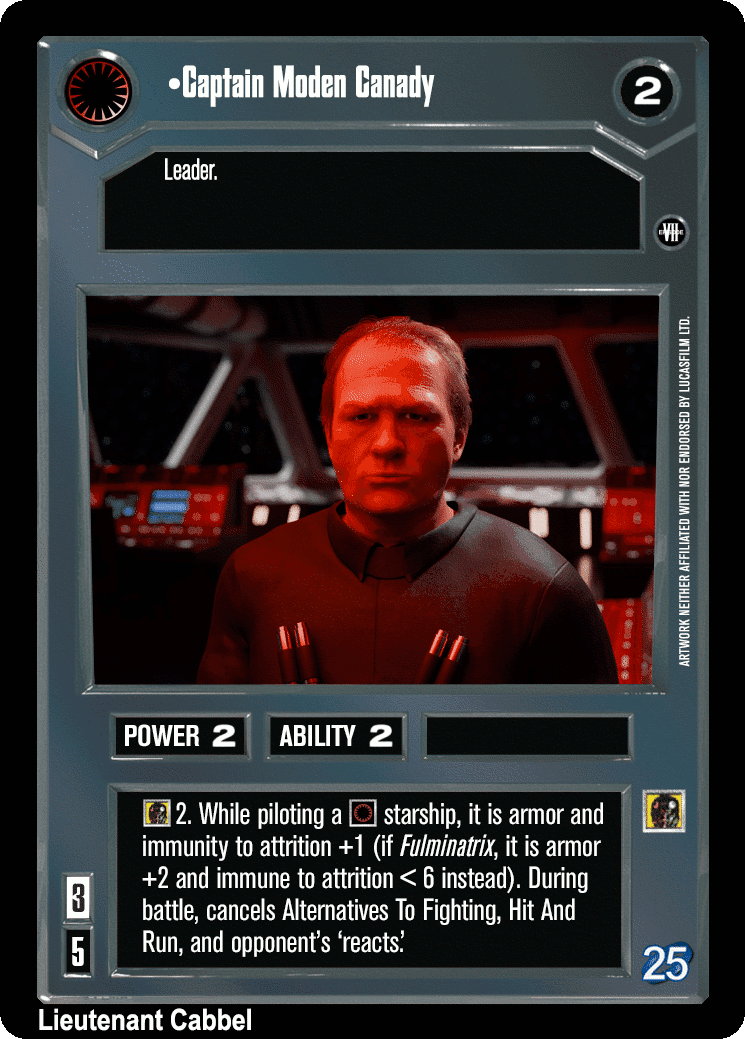 •Captain Moden Canady