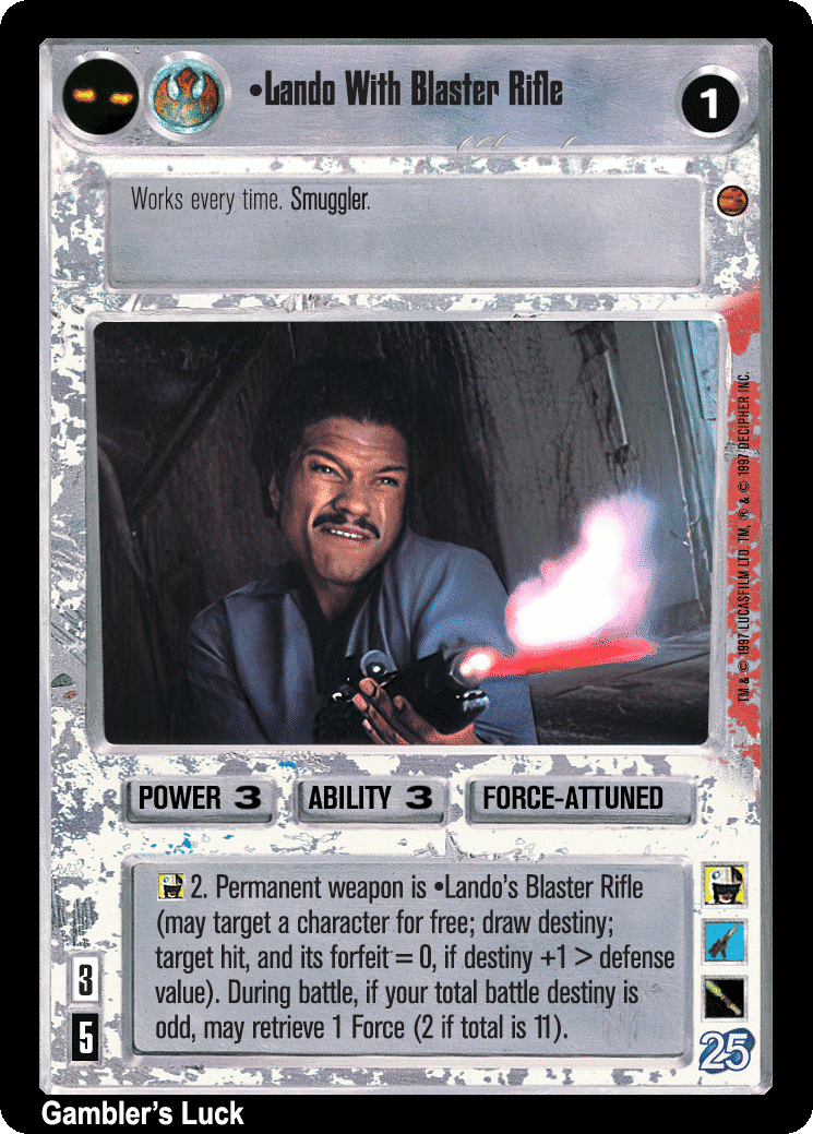 •Lando With Blaster Rifle