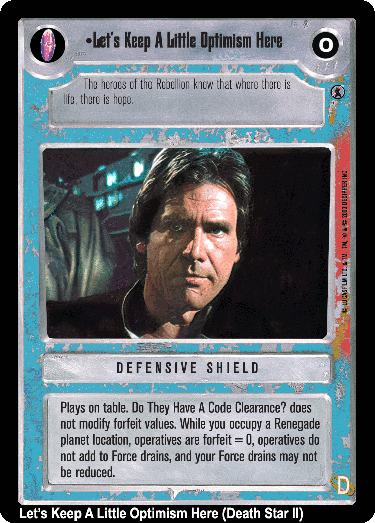 •Let's Keep A Little Optimism Here (Death Star II) (V)