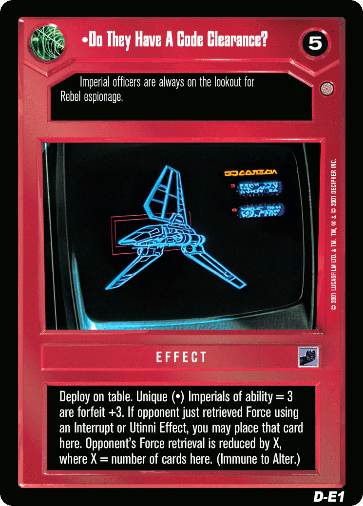 •Do They Have A Code Clearance?