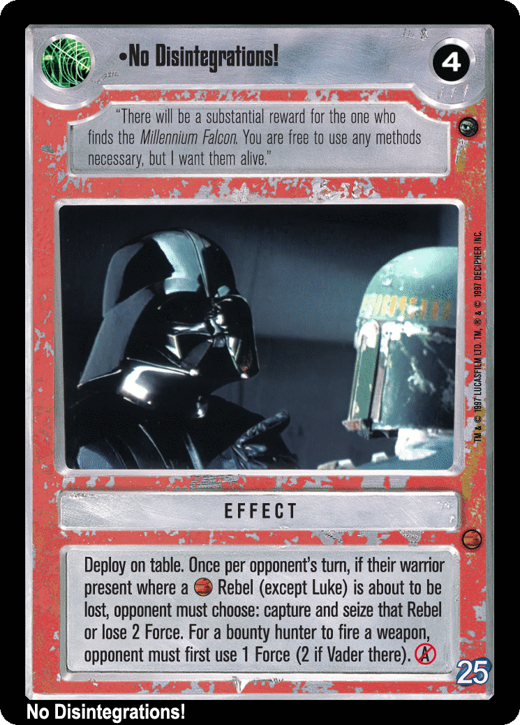 •No Disintegrations! (V)