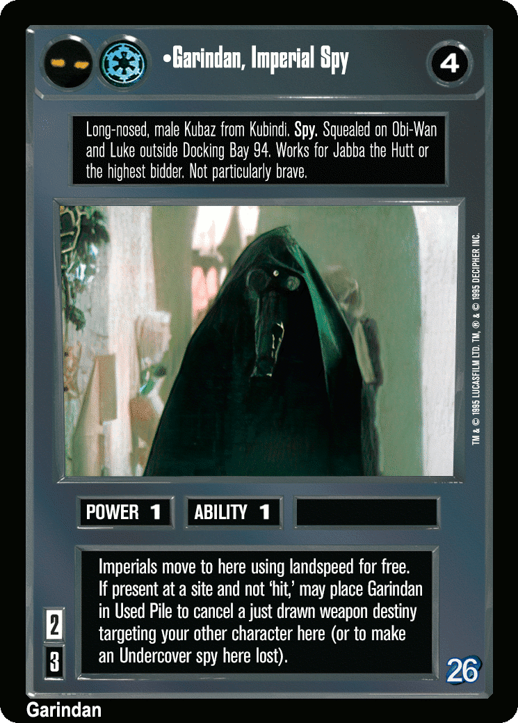 •Garindan, Imperial Spy