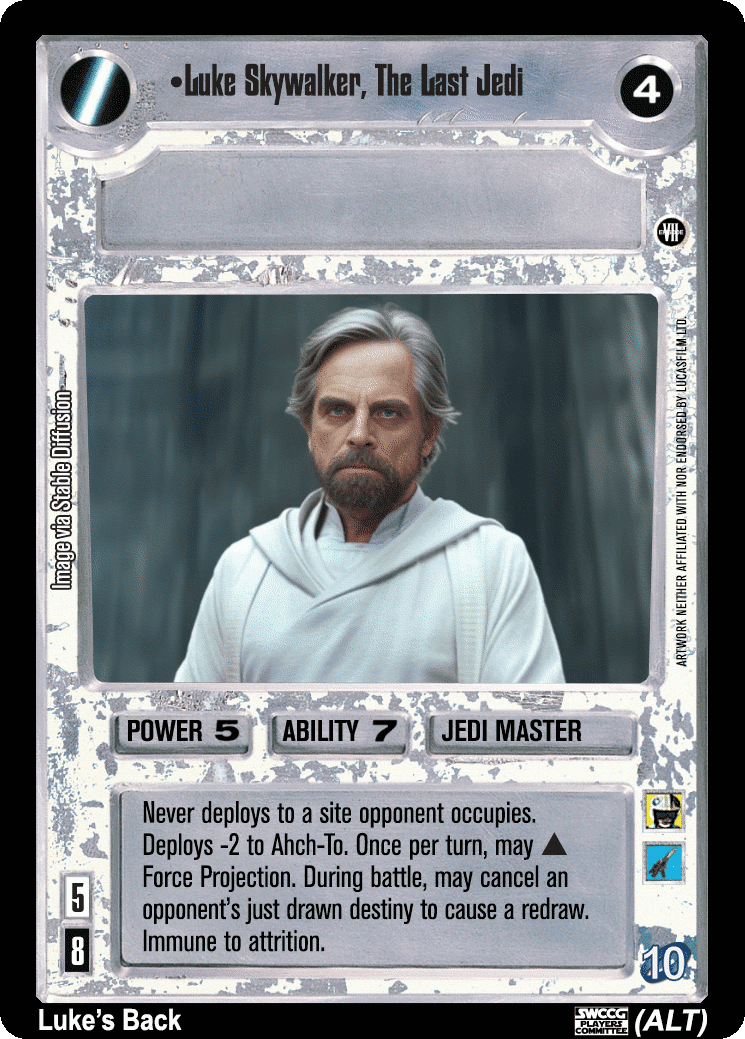 •Luke Skywalker, The Last Jedi (ALT)