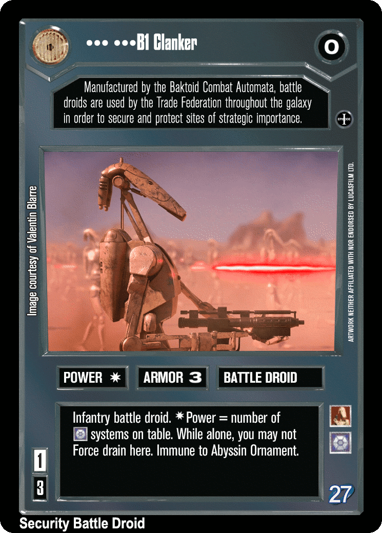 ••• •••B1 Clanker