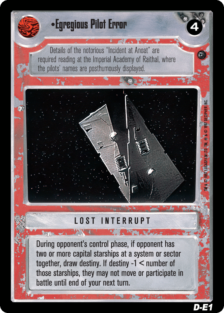 •Egregious Pilot Error