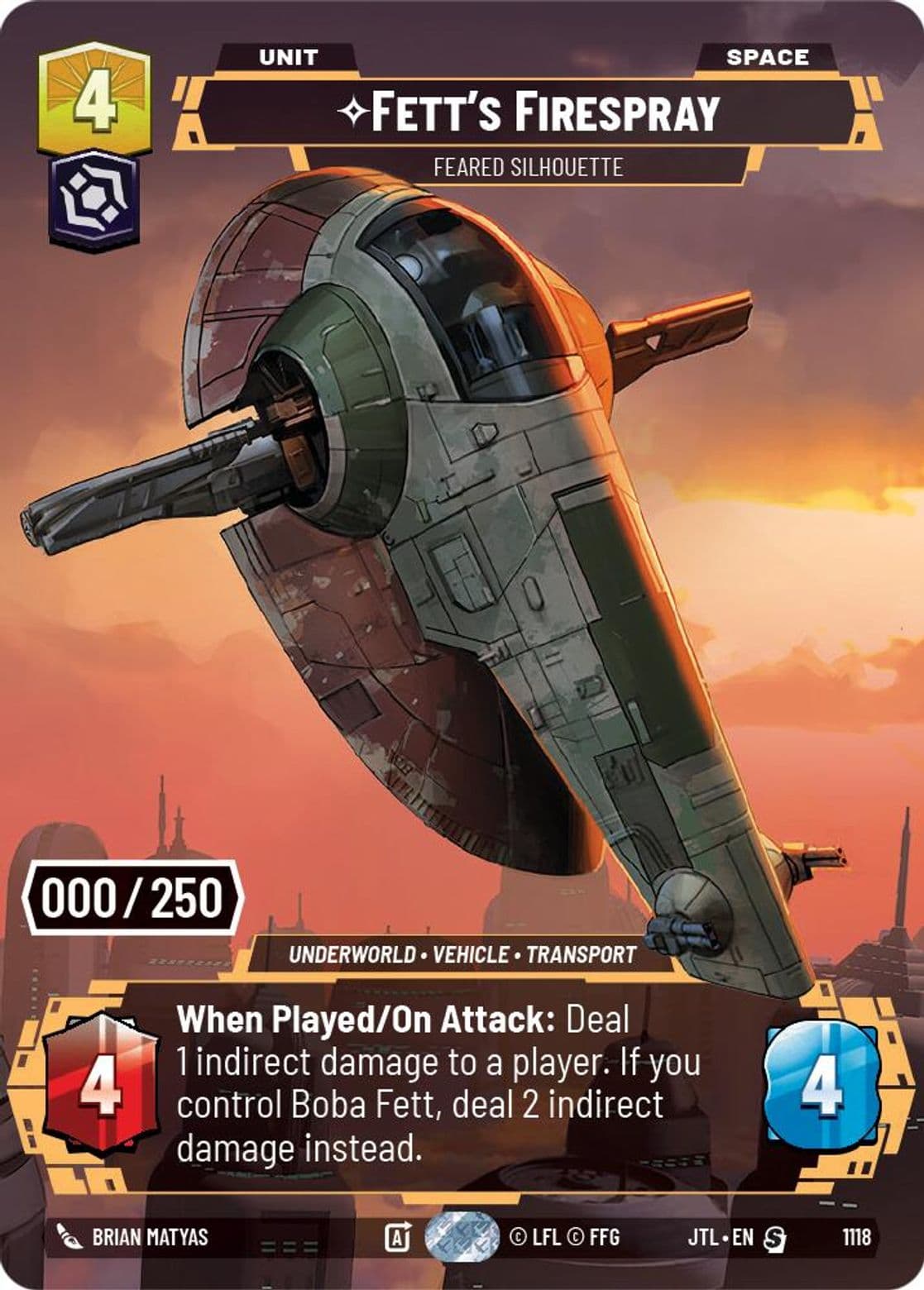 Fett's Firespray - Feared Silhouette