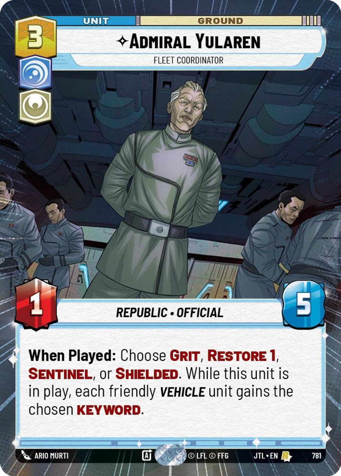 Admiral Yularen - Fleet Coordinator