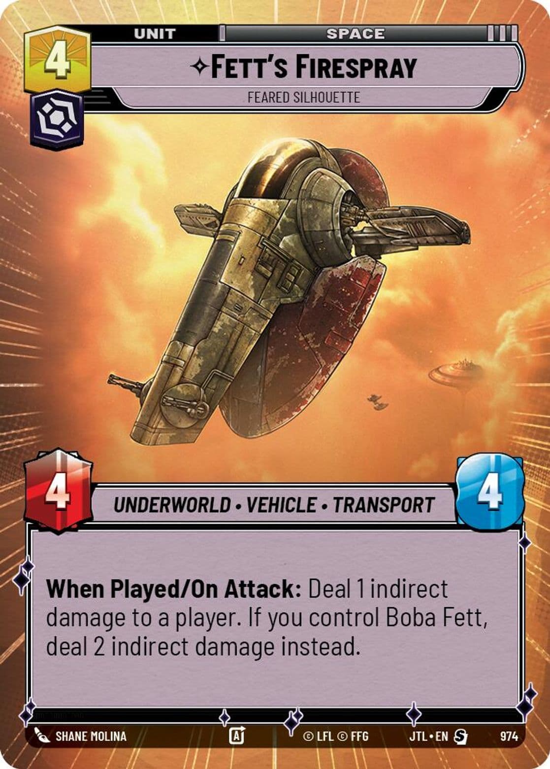 Fett's Firespray - Feared Silhouette