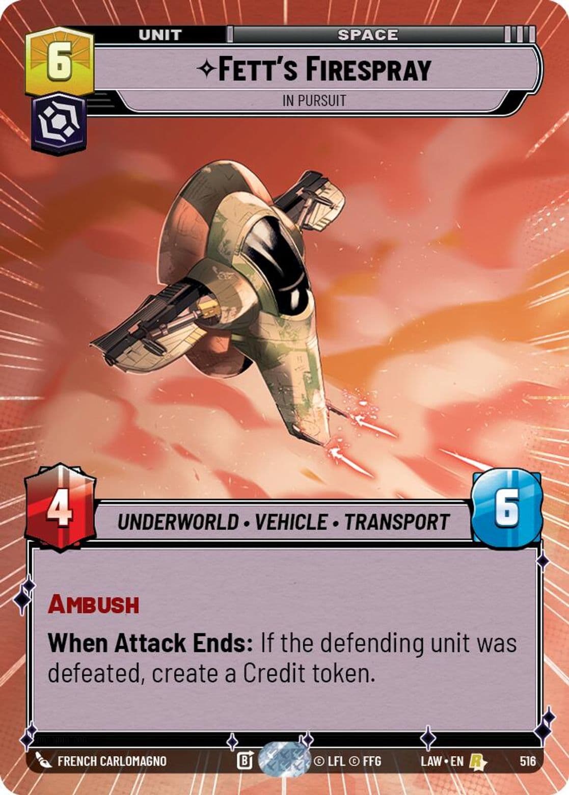 Fett's FIrespray - In Pursuit