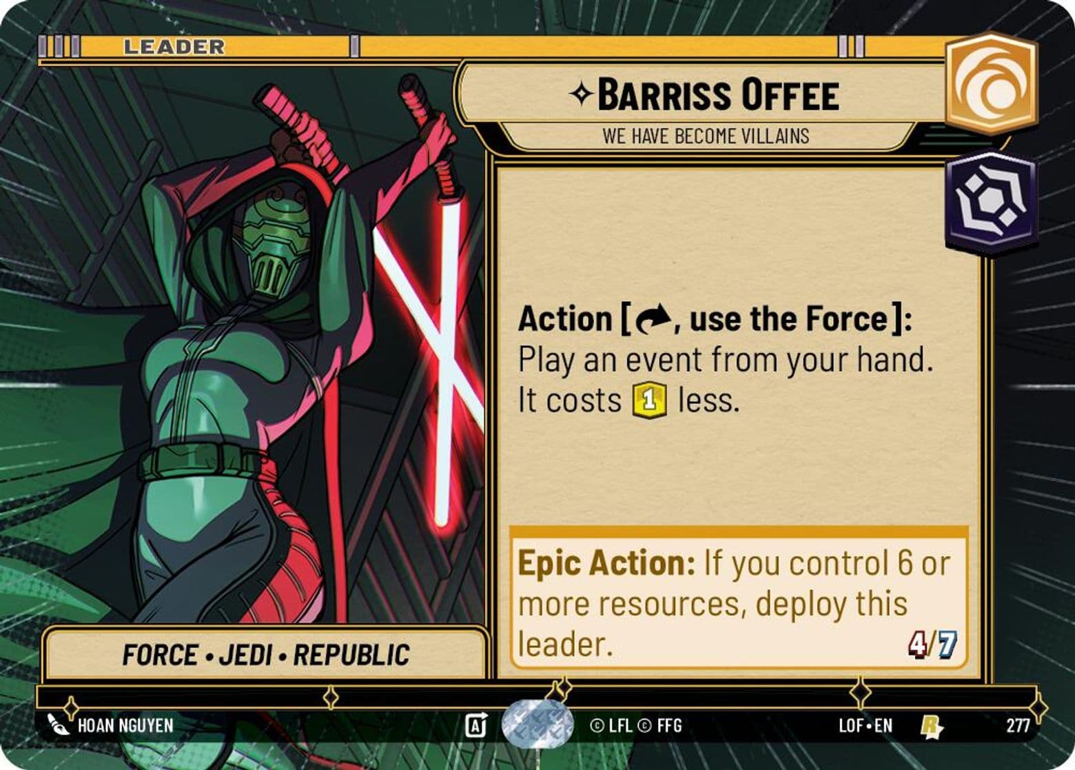 Barriss Offee - We Have Become Villains
