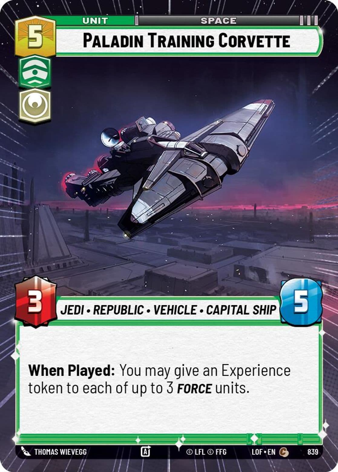 Paladin Training Corvette