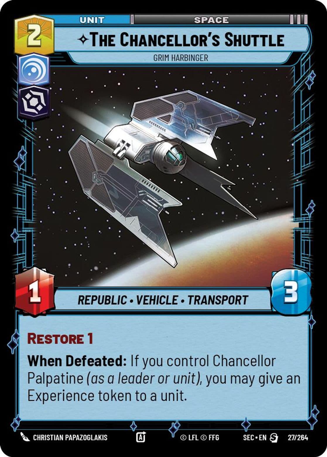 The Chancellor's Shuttle - Grim Harbinger