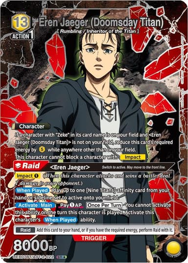Eren Jaeger (Doomsday Titan) (Box Topper Silver Foil)
