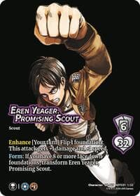 Eren Yeager, Promising Scout // Attack Titan, Ferocious Challenger (Alternate Art)