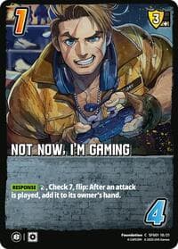 Not Now, I'm Gaming