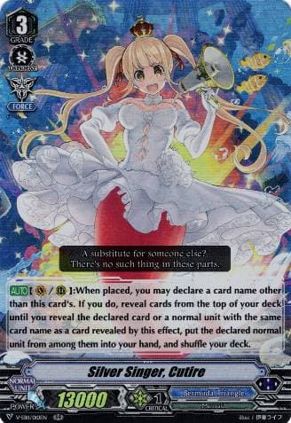 Silver Singer, Cutire