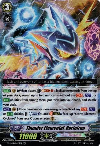 Thunder Elemental, Barigiran