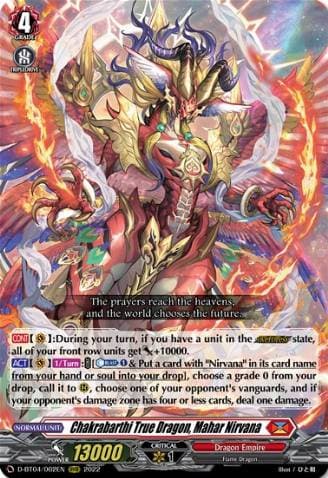 Chakrabarthi True Dragon, Mahar Nirvana