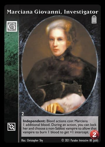 Marciana Giovanni, Investigator