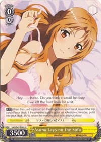 Asuna Lays on the Sofa
