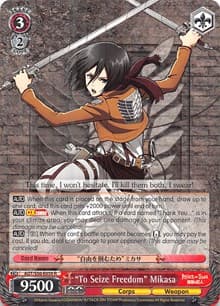 "To Seize Freedom" Mikasa