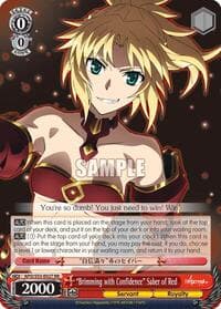 "Brimming with Confidence" Saber of Red
