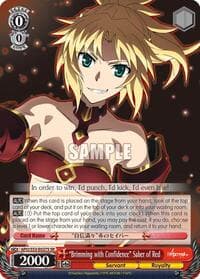 "Brimming with Confidence" Saber of Red (SR)