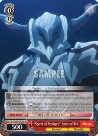 "Secret of Pedigree" Saber of Red (SR)