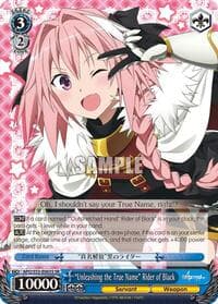 "Unleashing the True Name" Rider of Black (SR)