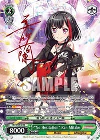 "No Hesitation" Ran Mitake (Alternate Art Promo)