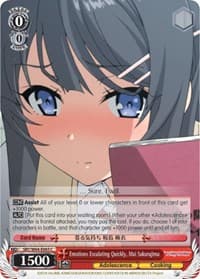 Emotions Escalating Quickly, Mai Sakurajima