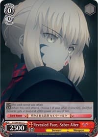 Revealed Face, Saber Alter