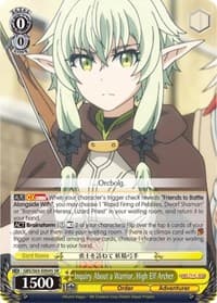Inquiry About a Warrior, High Elf Archer (SR)