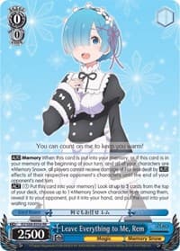Leave Everything to Me, Rem