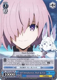 Self-Introduction, Mash & Fou