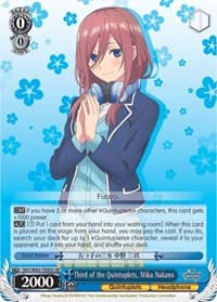 Third of the Quintuplets, Miku Nakano (SR)