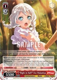 "Right in Half!" Eve Wakamiya
