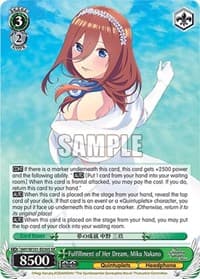Fulfillment of Her Dream, Miku Nakano (SR)