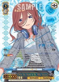 What She Wants to Do, Miku Nakano (SSP)