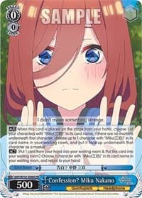 Confession? Miku Nakano (SR)