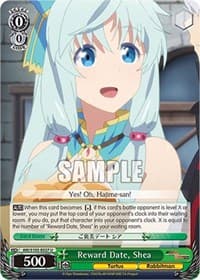 Reward Date, Shea